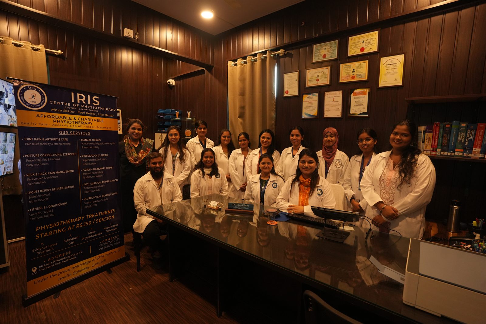 Iris Centre of Physiotherapy staff team at Panvel clinic